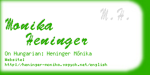 monika heninger business card